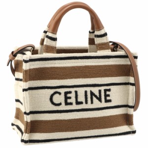 CELINE トートバッグ スモール THAIS カバ ジャカード ストライプテキスタイル ロゴ ショルダー 19916 2FO2 14ML