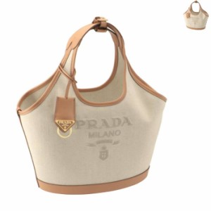 PRADA トートバッグ リネン ブレンド ミディアム ショッピングバッグ 2024年春夏新作 1BG471OAH 2DLI