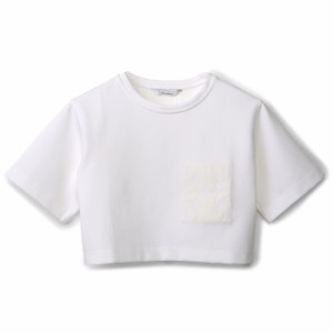 Max Mara クロップドTシャツ MESSICO プリント ショート丈 半袖シャツ クルーネック ショートスリーブ 2024年春夏新作 2411941042 0022