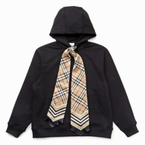 バーバリー BURBERRY パーカー プルオーバー スカーフディテール フーディ オーバーサイズ 8066972_XS