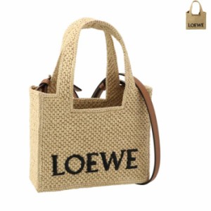 LOEWE トートバッグ かごバッグ ミニ フォントトート ラフィア ショルダー 2024年春夏新作 A685V46X01 0049