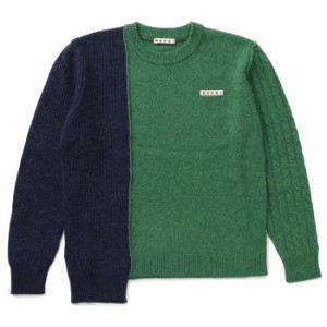 マルニ MARNI 大人もOK キッズ セーター アシンメトリー ニットカラーブロック ロゴ 長袖 M00963 M00R3 0M534