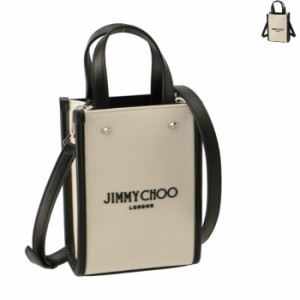 ジミーチュウ JIMMY CHOO トートバッグ ミニ N/S トート ロゴ キャンバス ショルダー ミニバッグ MININSTOTE CZM 