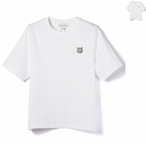 メゾン キツネ MAISON KITSUNE Tシャツ レディース ボールドフォックスヘッド パッチ 半袖 2024年春夏新作 MW00111KJ0119 0001 