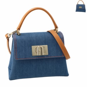 フルラ FURLA トートバッグ FURLA 1927 ミニ デニム ショルダーバッグ アーチロゴ 2024年春夏新作 WB00109 BX1542