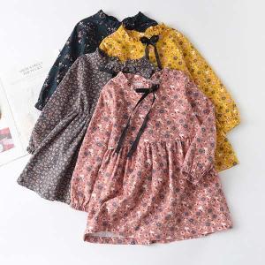 ワンピース キッズ 長袖 子供服 女の子 ベビー服 春秋 花柄ワンピース 綿 結婚式 子ども服 ジュニア 女児 おしゃれ かわいい 七五三 入学