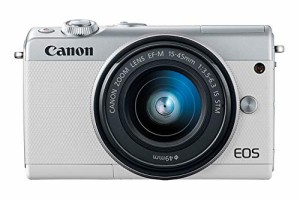 Canon ミラーレス一眼カメラ EOS M100 EF-M15-45 IS STM レンズキット(ホワ(中古品)