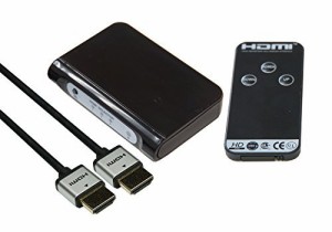 HORIC HDMIセレクター 切替器 3入力1出力 HDMIケーブル 1m 1本付き HO-HDMI(未使用の新古品)