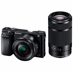 ソニー SONY ミラーレス一眼 α6000 ダブルズームレンズキット E PZ 16-50m(中古品)