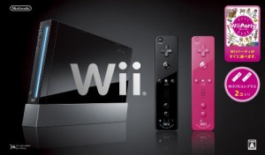 Wii本体(クロ) Wiiリモコンプラス2個、Wiiパーティ同梱 【メーカー生産終了(中古品)