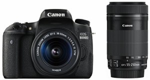 Canon デジタル一眼レフカメラ EOS 8000D ダブルズームキット EF-S18-55mm/(中古品)