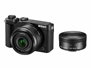 Nikon ミラーレス一眼 Nikon1 J5 ダブルレンズキット ブラック J5WLKBK(中古品)