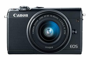 Canon ミラーレス一眼カメラ EOS M100 ダブルレンズキット ブラック EOSM10(中古品)