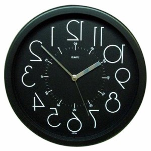 さんてる 逆転時計 ブラック 4717ac QL886(中古品)