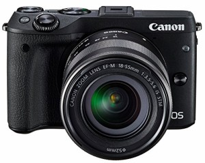 Canon ミラーレス一眼カメラ EOS M3 レンズキット(ブラック) EF-M18-55mm F(中古品)