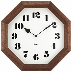 Lemnos (レムノス) 掛け時計 ブラウン サイズ:w24.6×h24.6×d4.8cm WR11-0(未使用の新古品)