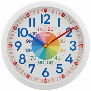 セイコー クロック 掛け時計 知育 アナログ 白 KX617W SEIKO(中古品)