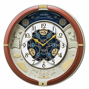 セイコークロック 置き時計・掛け時計 茶メタリック 39×39×9.6cm アナロ (未使用の新古品)