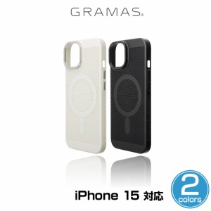 iPhone15 背面型スリムケース GRAMAS COLORS Mag Mesh ウルトラスリムケース for アイフォーン 15 グラマス MagSafe対応 耐衝撃