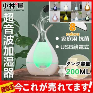 超音波加湿器 加湿器 加湿機 超静音 USB給電式 超音波式 アロマ加湿器 タワー型 乾燥対策 卓上 除菌 省エネ オフィス 会社 家庭用 抗菌