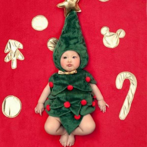 子供服 ベビー クリスマス衣装 Xmas ユニセックス モコモコ 可愛い 衣装 クリスマスツリー ロンパース コスチューム キッズ 子供 赤ちゃ