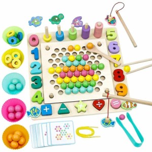 モンテッソーリ 知育玩具 おもちゃ パズル ブロック 積み木 釣り おもちゃ 人気 6in1 女の子 男の子 6 7 歳 誕生日プレゼント