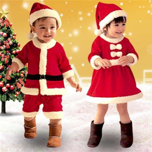 80~150cm クリスマス サンタ 帽子付き 子供 サンタクロース サンタ コスプレ赤ちゃん キッズ 衣装 ベビー服 男の子 女の子 仮装