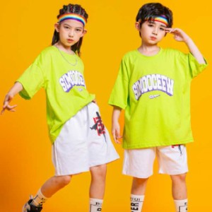 キッズ ダンス衣装 ヒップホップ セットアップ HIPHOP 春秋 男女兼用 ジャズダンス シャツ ダンストップス ダンスパンツ 練習着