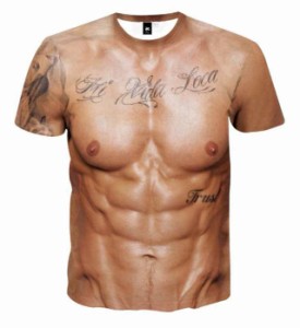 筋肉シャツ 3DTシャツ アニマル 3D アメカジ おもしろ 筋肉 メンズ リアル プリント トップス おしゃれ おそろい 個性的 ファッション