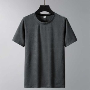 メンズtシャツ 半袖 おしゃれ ティーシャツ tシャツ トップス 無地 シンプル エンボス加工 ファッション 夏服