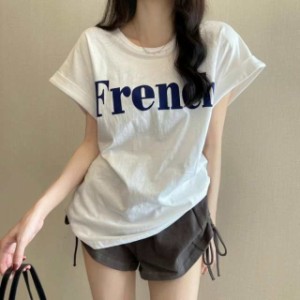 Tシャツ 半袖 レディース ラウンドネック 無地 白シャツ 夏服 レディース-924