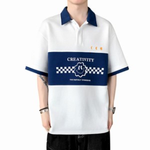 半袖Tシャツ男2023新型サマーラッシュ開襟日系レトロゆったりアイスポロシャツ半袖男装-682