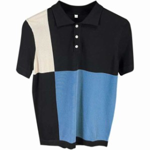 夏の男性用半袖ポロシャツ韓国版フィット英倫カジュアルアイス半袖Tシャツ開襟潮ニットTシャツ-142