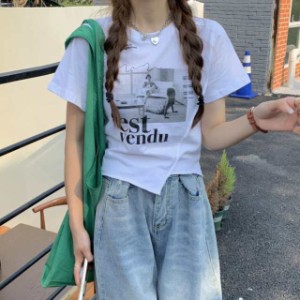 Tシャツ レディース 半袖 ｔシャツ 着やせ ゆったり 夏 春 体型カバー オシャレ-206