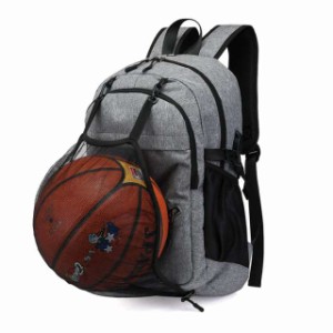 バックパック ショルダーバッグ メンズ レディース 男女兼用 大容量 通学 バスケットボール収納 バッグ かばん 撥水 USBが差せる