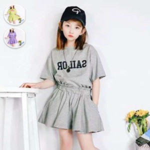 子供服 セットアップ 夏 子供服 女の子 Tシャツ ショットパンツ 子供服 女の子 夏 セットアップ 子供服 女の子 夏服 英字プリント