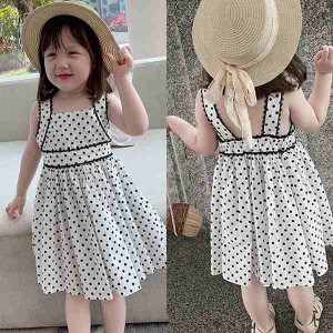 子供服 ワンピース キッズ 女の子 夏 キャミソール 水玉 キッズワンピース 韓国子ども服 子供ドレス dress ベビー服 お姫様 おしゃれ 可