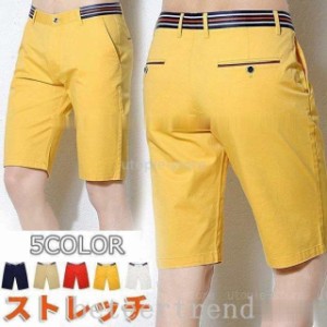 ゴルフウェアゴルフパンツゴルフ半ズボンチノパンメンズ綿製肌着良いハーフパンツストライプ春夏夏用ビジネス五分丈ストレッチクールビズ