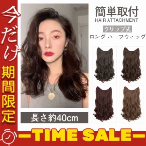 エクステ ロング ハーフウィッグ 安い パーマ 女性用 おしゃれ 自然 レディース 付け毛 バレない 盛り髪 おすすめ クリップ式