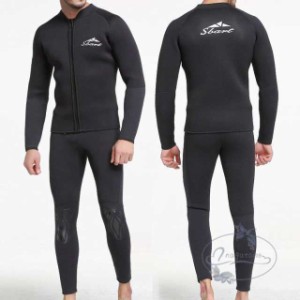 ウェットスーツ メンズ 1.5mm 長袖タッパー ウェットパンツ 単品 ネオプレーン ストレッチ サーフィン ダイビング マリンスポーツ
