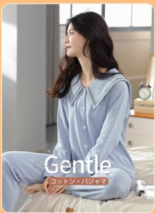 韓国 長袖 ルームウェア レディース 2点セット 綿 可愛い パジャマ パジャマ レディース 長袖 かわいい 綿 セットアップ ルームウェア 部