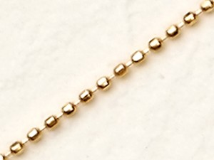 K18　カットボールチェーン 幅0.8mm【45cm】