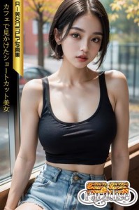 SS-Paradise　カフェで見かけたショートカット美女　AI美女グラビア写真集