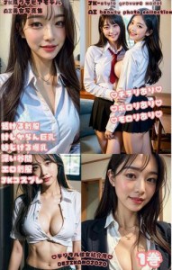 JK風グラビアモデルAI美女写真集 1巻 透ける制服 けしからん巨乳 はじける爆乳 深い谷間 エロ制服 JKコスプレ チラリ ポロリ モロリ あり