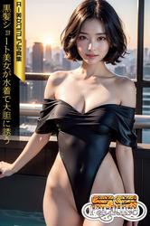 SS-Paradise　黒髪ショート美女が水着で大胆に誘う　AI美女グラビア写真集