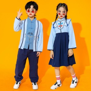 ステージ衣装 HIPHOP 上下セット キッズダンス衣装 韓国子供服 女の子  男の子 ヒップホップ  ジャズダンス ガール 練習着 チアガール 派