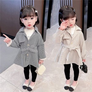 子供コート ガールズコート 女の子 長袖 スプリングコート キッズ服 トップス トレンチコート 防寒アウター 秋着 入学式 卒業式 