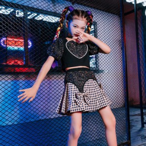 チアガール ダンスウェア キッズ ダンス衣装 女の子 ガールズ 韓国子供服 ヒップホップ セットアップ HIPHOP ジャズダンス 応援団 チアス