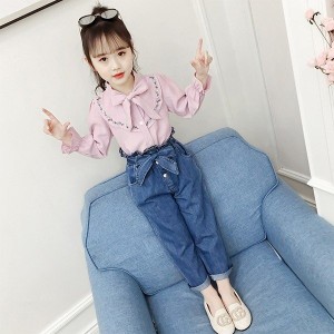 子供服 セットアップ 女の子 キッズ 長袖 春秋 秋着 上下セット 2点セット 韓国子供服 ジュニア シャツ パンツ 長ズボン 可愛い おしゃれ