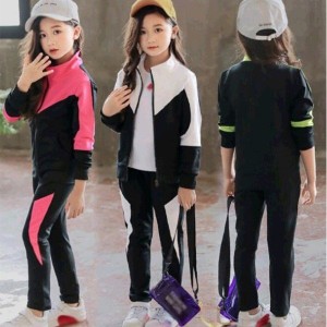 韓国こども服 学生 セットアップ 子供服 2点セット スポーツウェア 長袖 トップス アウター+ ロングパンツ男の子女の子 パーカー・スウェ